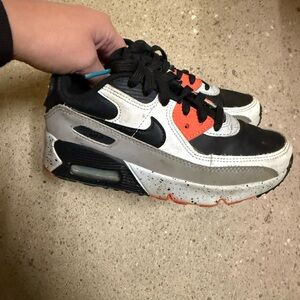 Black and White Sneakers with Orange Accents Nike air max